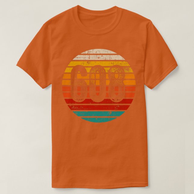 Vintager Sonnenuntergang 608-Bereichscode T-Shirt (Design vorne)
