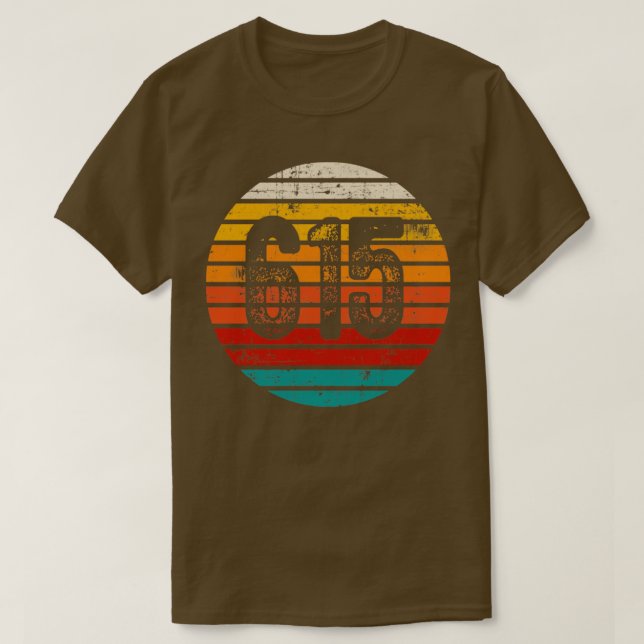 Vintager Sonnenuntergang 615-Flächencode T-Shirt (Design vorne)