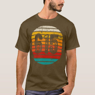 Vintager Sonnenuntergang 615-Flächencode T-Shirt
