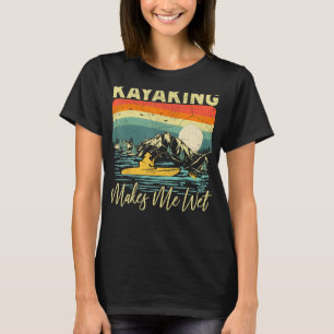 Vintager Sonnenuntergang am See Kayaking macht mic T-Shirt