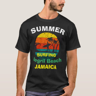 Vintager Sonnenuntergang im Sommer, im Negril Jama T-Shirt