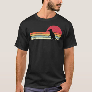 Vintager Sonnenuntergang Labrador Silhouette Retro T-Shirt