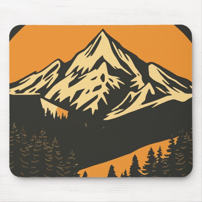 Vintager Sonnenuntergang Mousepad (Vorne)