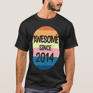Vintager Sonnenuntergang Phantastisch seit 2014 Ge T-Shirt