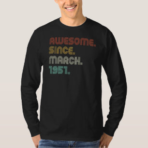 Vintager Sonnenuntergang Phantastisch seit März 19 T-Shirt