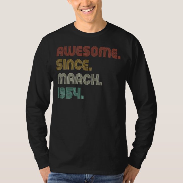 Vintager Sonnenuntergang Phantastisch seit März 19 T-Shirt (Vorderseite)