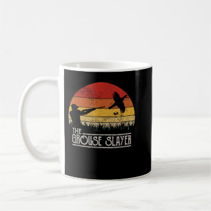Vintager Sonnenuntergang Retro Art Grouse Jagdhirs Kaffeetasse