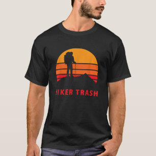 Vintager Sonnenuntergang Unruhig Text Thru Hiker M T-Shirt