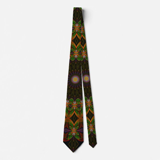 Vintager Spanischer Tag des Toten Musters Necktie Krawatte (Vorderseite)