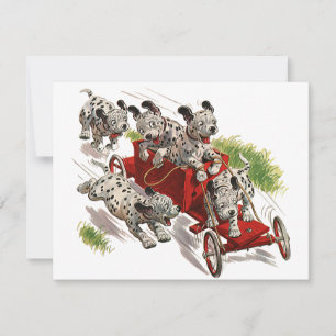 Vintager Spaß Niedlicher Dalmatiner Welpenhunde Fe