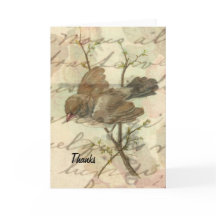 Vintager Spatzen-Dank