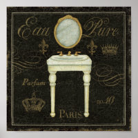 Vintager Spiegel und Sink