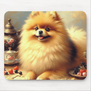 Vintager Spitz Hundeanstrich Mousepad