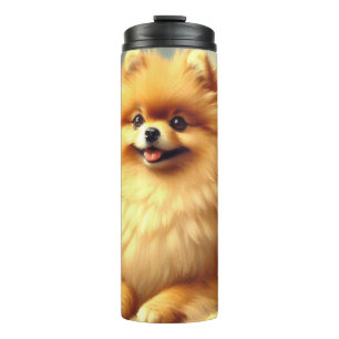 Vintager Spitz Hundeanstrich Thermosbecher
