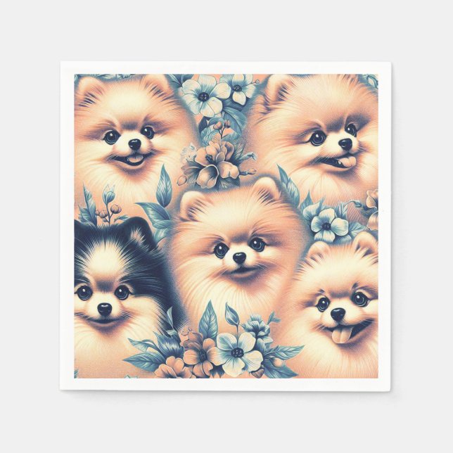 Vintager Spitz Serviette (Vorderseite)
