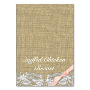 Vintager Spitzen- und Blush-Bow-Essenzzent Tischnummer