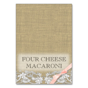 Vintager Spitzen- und Blush-Bow-Essenzzent Tischnummer