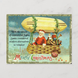 Vintager Spoof Christmas Funny Santa Reindeer Postkarte
