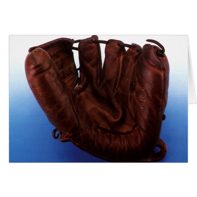 Vintager Sport, antiker Lederhandschuh, Baseballha (Vorderseite (Horizontal))