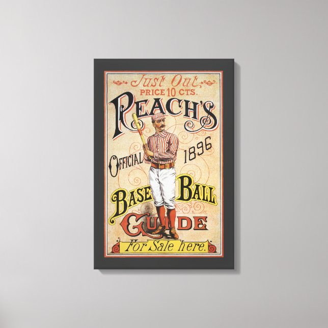 Vintager Sportbaseball, Reach's Guide Cover Art Leinwanddruck (Vorderseite)