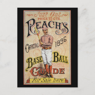 Vintager Sportbaseball, Reach's Guide Cover Art Postkarte