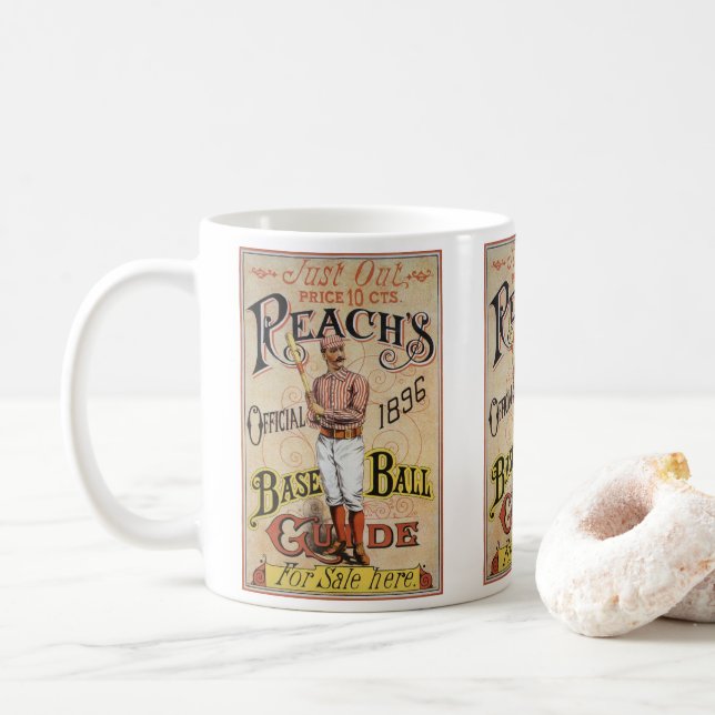 Vintager Sportbaseball, Reach's Guide Cover Art Tasse (Mit Donut)