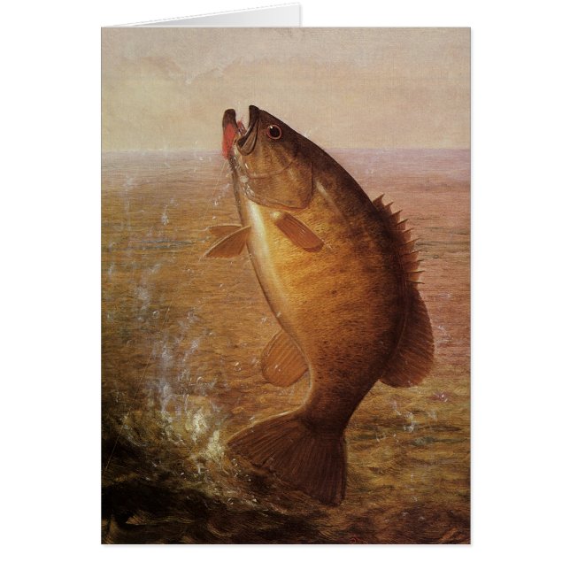 Vintager Sportfisch, Largemouth Brown Bass Fish (Vorne)
