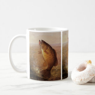 Vintager Sportfisch, Largemouth Brown Bass Fish Kaffeetasse