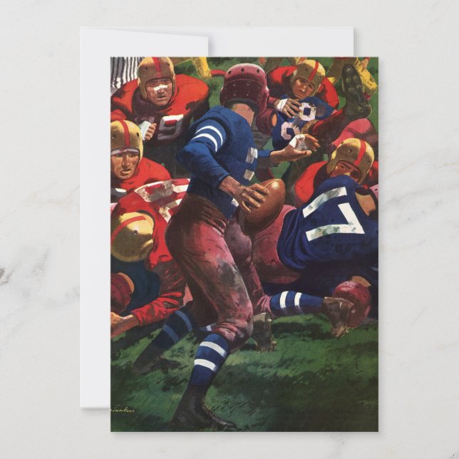 Vintager Sportfußballspieler Quarterback (Vorderseite)