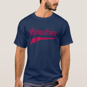 Vintager Sportstil in Barcelona T-Shirt