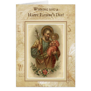 Vintager St Joseph mit Kinderjesus-Vätern