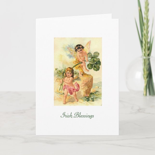 Vintager St.-Pat-Tag - irisches Segeln, Karte (Vorderseite)