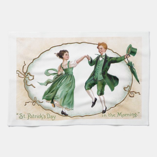 Vintager St Patrick Tag Geschirrtuch (Horizontal)