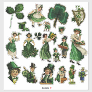 Vintager St. Patrick's Day Aufkleber