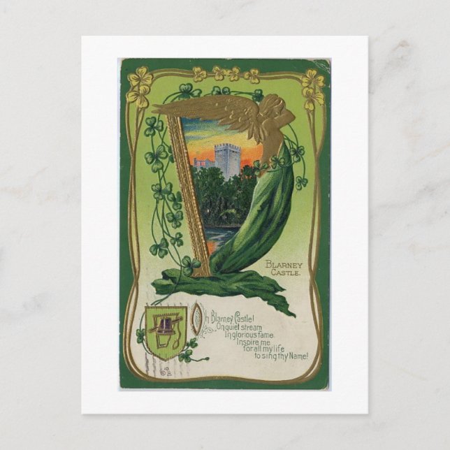 Vintager ST. Patricks Day Card Postkarte (Vorderseite)