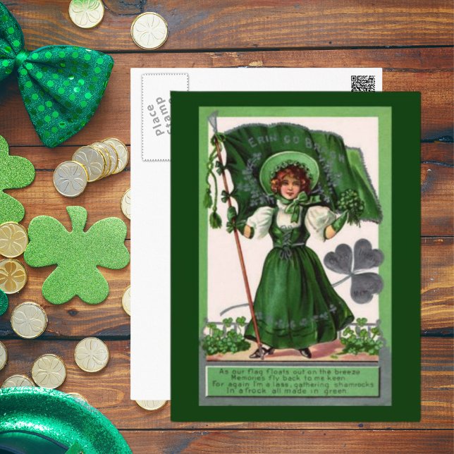 Vintager St. Patrick's Day Erin Go Bragh Postkarte (Vintage St. Patrick's Day Erin Go Bragh Postcard)