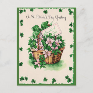 Vintager St. Patrick's Day Feiertagspostkarte