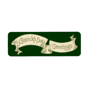 Vintager St. Patrick's Day Gruß Golden Banner