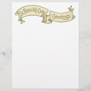 Vintager St. Patrick's Day Gruß Golden Banner
