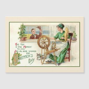 Vintager St. Patrick's Day Gruß Magnetkarte