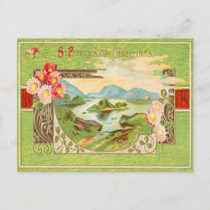 Vintager St. Patrick's Day Gruß Postkarte