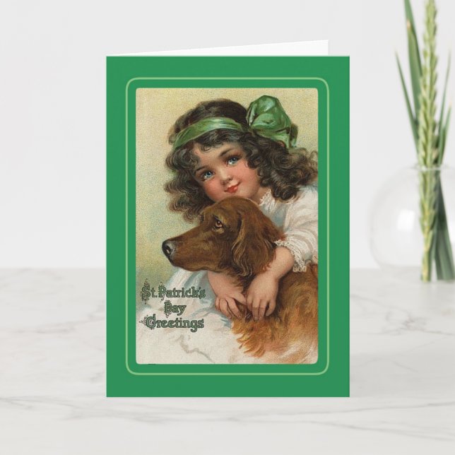 Vintager St. Patrick's Day Karte (Vorderseite)