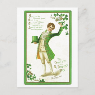 Vintager ST. Patricks Day Postcard Postkarte