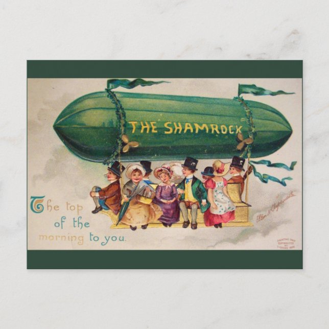 Vintager St. Patrick's Day Postkarte (Vorderseite)
