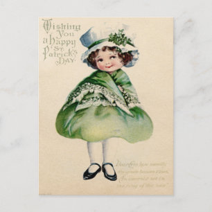 Vintager St. Patrick's Day Postkarte