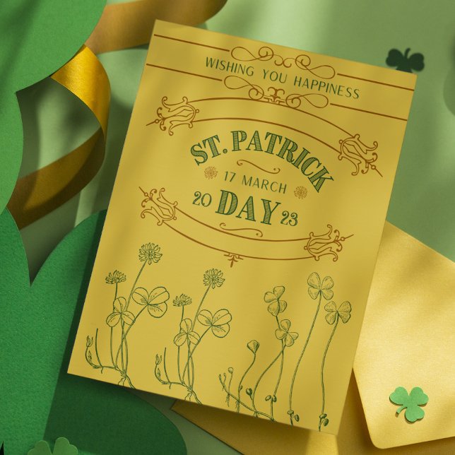 Vintager St. Patrick's Day Postkarte (Von Creator hochgeladen)