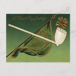 Vintager St. Patrick's Day Postkarte
