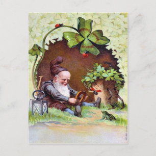 Vintager St. Patrick's Day Postkarte