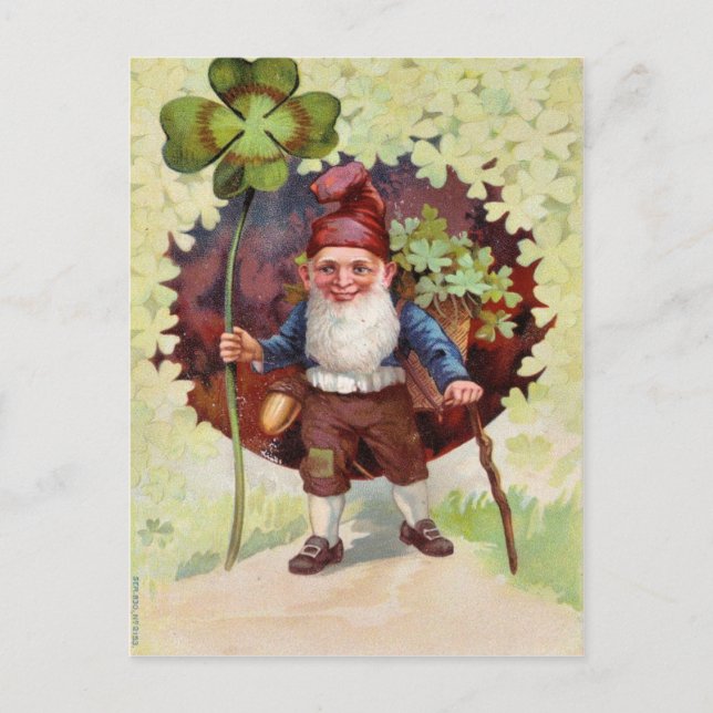 Vintager St. Patrick's Day Postkarte (Vorderseite)