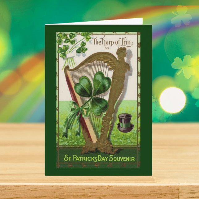 Vintager St. Patrick's Day Souvenir Karte (Vintage St. Patrick's Day Souvenir Card)